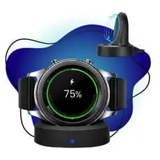 Dock Carregador para Samsung Galaxy Watch 42mm e Gear S3 USB Preto