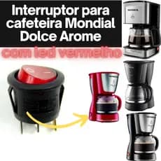 Interruptor botão Liga Desliga Cafeteira Mondial Dolce Arome
