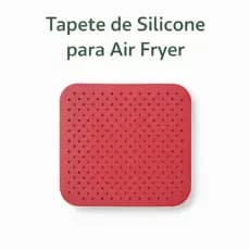 tapete silicone air fryer antiaderente vermelho