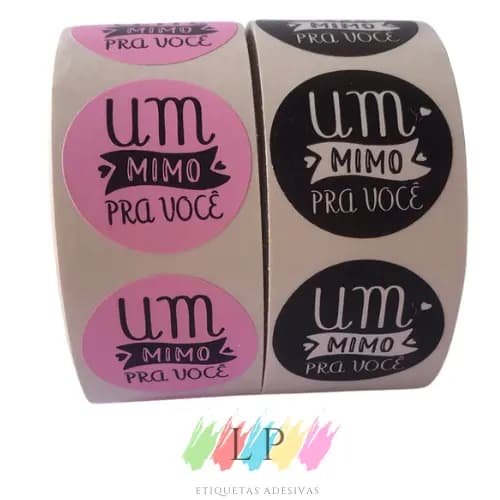 Etiquetas Adesivas de agradecimento cliente MIMO 3CM - Ideal para suas encomendas! (1.000 etiquetas)