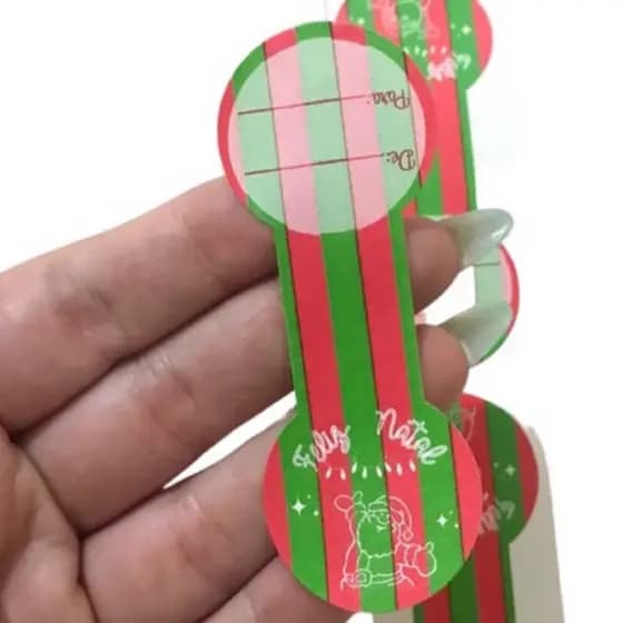 500 Lacres Adesivos para sacolas FELIZ NATAL - Personalize suas encomendas!