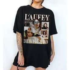 [Camiseta Premium em Algodão Puro]SISI 2025 Presente Para Amigos Camisa waffle Laufey Bewitched Tour Gráfico Unissex
