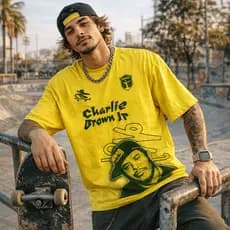 Camiseta gola redonda básica do Brasil, Camisa torcedor charlie brown A vida me ensinou a nunca desistir