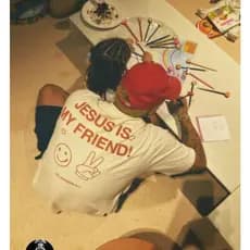 Camiseta básica cristã Jesus Is My Friend Camisa em algodão Jesus meu amigo Camiseta Zé Felipe
