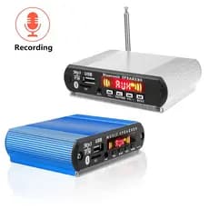 12V Mãos-Livres Bluetooth Rádio Estéreo Mp3 Player Suporte Para Placa Decodificador FM TF Cartão AUX Gravação Com Alto-Falante De Carro MIC
