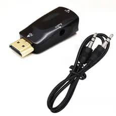HDMI Compatível Com O Conversor De Cabo VGA HD 1080P Adaptador Macho Para Fêmea De 3,5mm Jack Audio TV Box PC Portátil Projetor De Tela