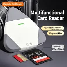 3 Em 1 Leitor Magnético USB A + Tipo-C + Relâmpago 3 Portas Para Cartão SD/TF Leitura Conector De Transferência De Dados