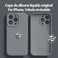 Luxo Original Oficial Silicone Caso Para iPhone 16 15 14 13 12 11 Pro Max Capa Completa Da Câmera Proteção À Prova