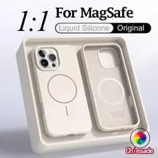 Silicone Líquido De Alta Qualidade Para Capa Magnética MagSafe iPhone 16 15 14 13 12 Pro Max Plus