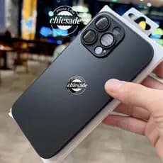 Cor Original Luxo Nano AG Caso De Vidro Fosco Para iPhone 17 16 15 14 13 12 11 Pro Max Com Filme Lente
