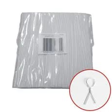 Fecho Branco 9cm com Arame e Lacre C/1.000 Un Amarrilho p/ Sacos, Pães, Hortifruti, Presente