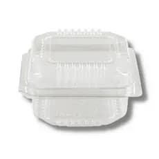 Embalagem PET P550 com 300 Un – Doces, Salgados, Confeitaria, Quadrada Transparente Festas