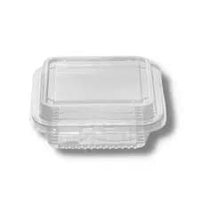 P650 Embalagem quadrada média p/ doce e salgado Delivery Confeitaria 300 Unidades