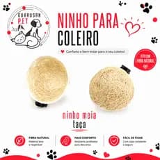 Kit Ninhos Passaro Coleiro Fibra De Coco - Meia Taça