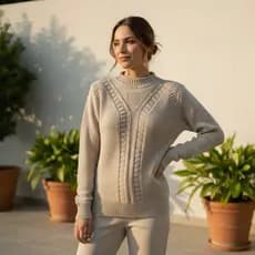 Blusa Tricot Feminina Inverno Gola Alta Manga Longa Quente Premium Estilosa Tendência