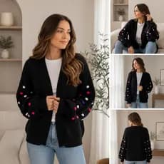 Blusa Cardigan Tricot Modal Feminino Aberto Moda Blogueira Estilosa Luxo Tendência 2026