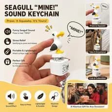 Chaveiro Eletrônico Seagull Mine Sound Button, Chaveiro Eletrônico Luminoso Ativado por Voz Mine Little Bird, Brinquedos