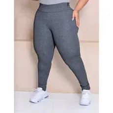 Calça Legging Plus Size Feminina de Poliamida - Tecido Grosso, Cós Alto e Conforto Máximo (46 ao 50)