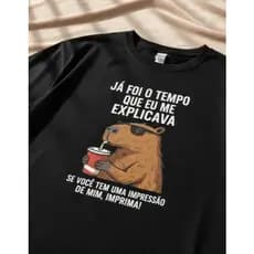 Camiseta Feminina Capivara Engraçada Frase Divertida Manga Curta