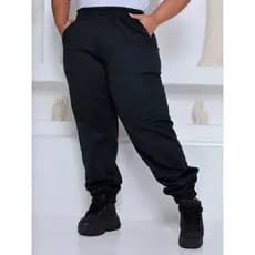 Calça Jogger Feminina Moletinho Confortável Cintura Alta Streetwear Moda Blogueira