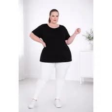 Blusa Feminina Plus Size Soltinha Básica Confortável Não Marca Manga Curta Moda Casual