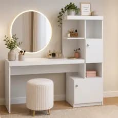 Escrivaninha Star Multifuncional com Estante e Armários Home Escritório Organizador p/ Trabalho e Estudo - Várias Cores