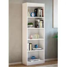 Estante Organizador Multiuso Livreiro Lorenzo Branco Minimalista Versátil Moderna Resistente