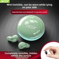 Fones de Ouvido Bluetooth Sem Fio Acer Sleep Mini Ultra Pequenos Invisíveis Tipo Intra-Auricular Chip 6.0 Alta Qualidade