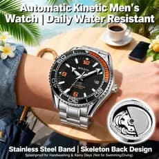 Relógio masculino de qualidade suíça, energia cinética Artificial automática, calendário à prova d'água, luminoso, espor