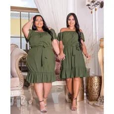 Vestido premium com cinto de tecido linda peça