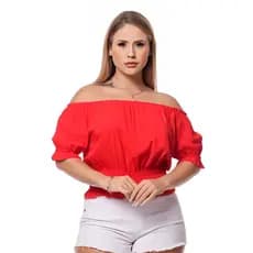 blusa feminina com manga princesa e lastex confortavel soltinha ciganinha ombro a ombro moda