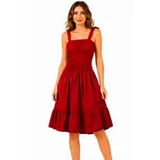 Vestido Feminino Midi Casual Elegante Alça Ajustável Moda Feminina dia dia festa gravidas eventos