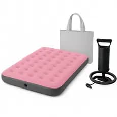 Colchão Inflavel De Casal Com Bomba Multiuso Rosa + Bolsa - Teko