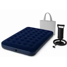 Colchão Inflavel De Casal Com Bomba Multiuso Azul + Bolsa - Teko