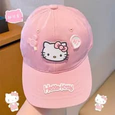 Boné estilo simples e fresco estilo Hello Kitty 2025 Boné de beisebol infantil de alto valor estilo simples fresco estil