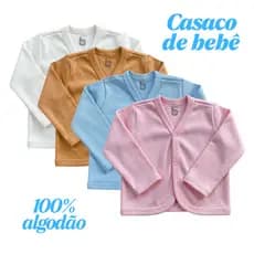 Casaquinhos Para Bebê Meia Estação em 100% Algodão | Diversas Opções de Cores.