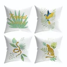 Kit 4 Capas de Almofada Decorativas Estampadas - Tropical Summer