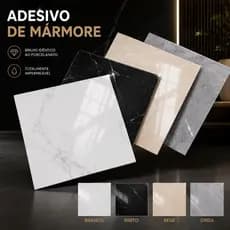 KIT COM 10 PLACAS MARMORE ADESIVAS ALTO BRILHO PAREDE E PISO