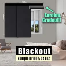 Cortina Persiana Adesiva Modular Blackout 100% - kit com 3 módulos