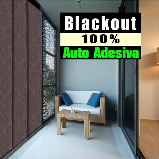 Cortina Adesiva Blackout para Portas janelas e Sacadas  - Fácil Instalação-