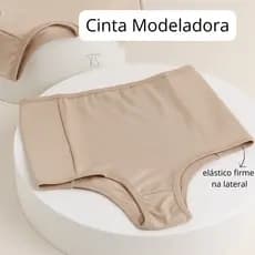 1 Calcinha Cinta Modeladora Firme Cintura Compressão Redutora De Medidas Cos Alto Zero Barriga
