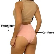 KIT 4 Calcinha Pós Parto Cinta Compreensão Cos duplo Seca Barriga Modeladora  Gestante