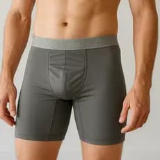 KIT 4  Cueca Ciclista Recorte Poliéster Comprida Confortavel  Box Masculina Não Enrola