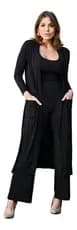 Sobretudo Cardigan Kimono Max Longo Feminino Casaco Moda Outono Inverno