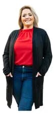Cardigan Kimono Plus Size Longo Casaco Blusa Feminino