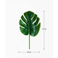 UNIDADE Folha Pequena Costela de Adão Folhagem Verde Planta Artificial para Arranjo, Vaso e Decoração muito realista