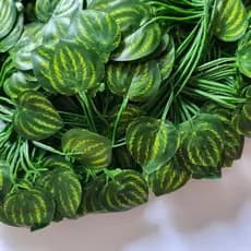 Folha Melancia Artificial 6 metros Verde Pendente Trepadeira Planta Decorativa 3 Tiras Folhagem Pequena Realista