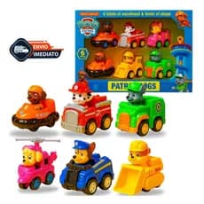 Kit 3/6/9 Carrinho Patrulha Canina Brinquedo Coleção Fricção Brinquedos Corrida Infantil Criança - Envio Imediato