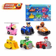 Kit 6 Carrinhos Patrulha Canina Brinquedo Fricção