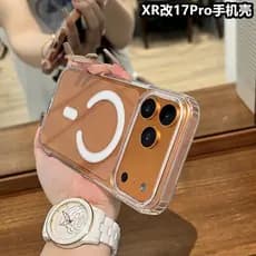 Compatível Com Apple XR A 17 Pro Transparente Magnético Ultrafino À Prova De Choque iPhone 11 Capa De Telefone Modificad